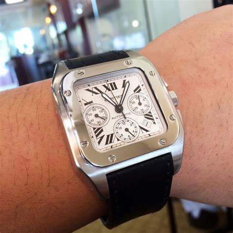 cartier santos watch|cartier santos 100 xl chrono.